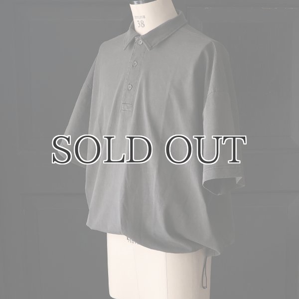 画像27: ピグメント 米綿 (USAコットン) 16/-天竺 ( 8.45オンス) ハーフスリーブ ドローコード バルーン ポロシャツ / Audience (27)