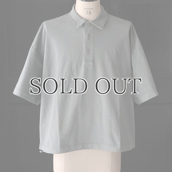 画像10: ピグメント 米綿 (USAコットン) 16/-天竺 ( 8.45オンス) ハーフスリーブ ドローコード バルーン ポロシャツ / Audience (10)