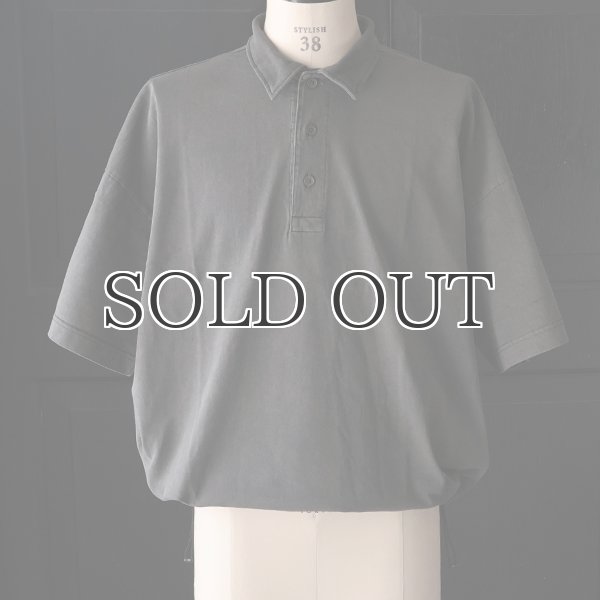 画像26: ピグメント 米綿 (USAコットン) 16/-天竺 ( 8.45オンス) ハーフスリーブ ドローコード バルーン ポロシャツ / Audience (26)