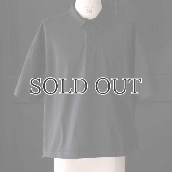 画像16: ピグメント 米綿 (USAコットン) 16/-天竺 ( 8.45オンス) ハーフスリーブ ドローコード バルーン ポロシャツ / Audience (16)