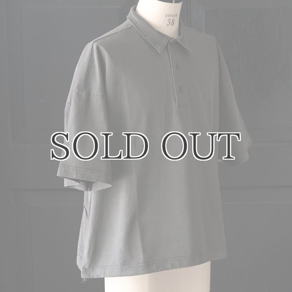 画像22: ピグメント 米綿 (USAコットン) 16/-天竺 ( 8.45オンス) ハーフスリーブ ドローコード バルーン ポロシャツ / Audience (22)