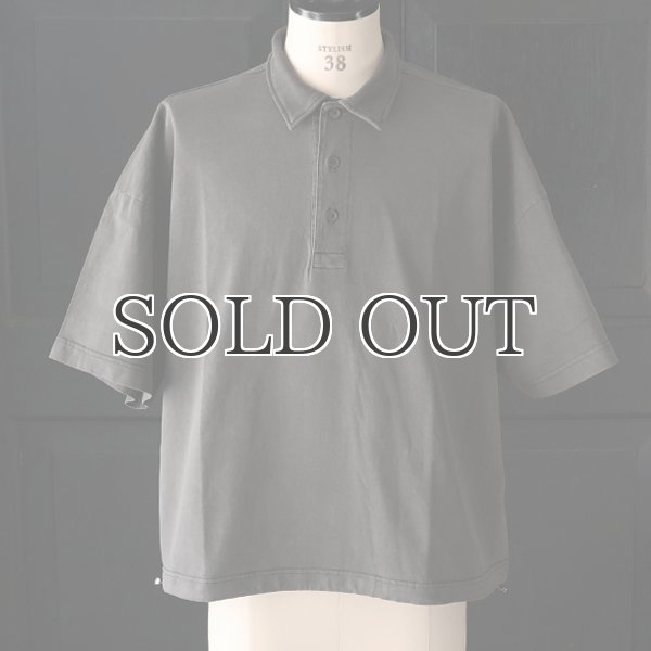 画像18: ピグメント 米綿 (USAコットン) 16/-天竺 ( 8.45オンス) ハーフスリーブ ドローコード バルーン ポロシャツ / Audience (18)