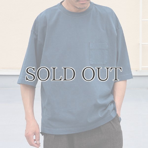 画像9: ピグメント 米綿（USAコットン）16/-天竺（8.45オンス）グラスポケ付き クルーネック ハーフスリーブ ボクシー Tシャツ / Audience (9)