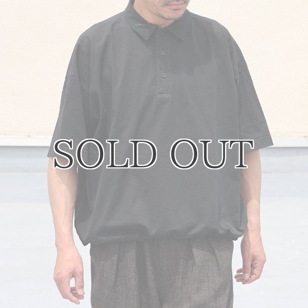 画像7: ピグメント 米綿 (USAコットン) 16/-天竺 ( 8.45オンス) ハーフスリーブ ドローコード バルーン ポロシャツ / Audience (7)