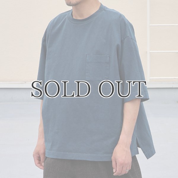 画像8: ピグメント 米綿（USAコットン）16/-天竺（8.45オンス）グラスポケ付き クルーネック ハーフスリーブ ボクシー Tシャツ / Audience (8)