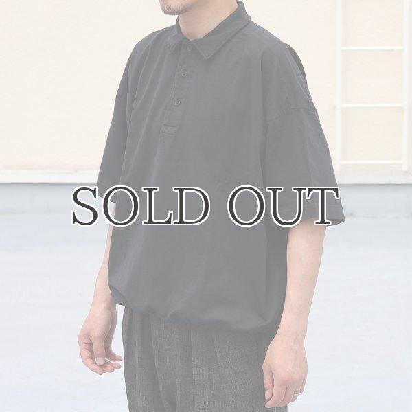 画像9: ピグメント 米綿 (USAコットン) 16/-天竺 ( 8.45オンス) ハーフスリーブ ドローコード バルーン ポロシャツ / Audience (9)