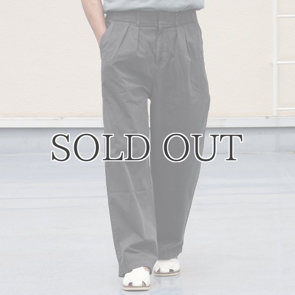 画像3: ピグメント 馬布 (ホースクロス) 2タック ワイド イージーパンツ /Audience (3)