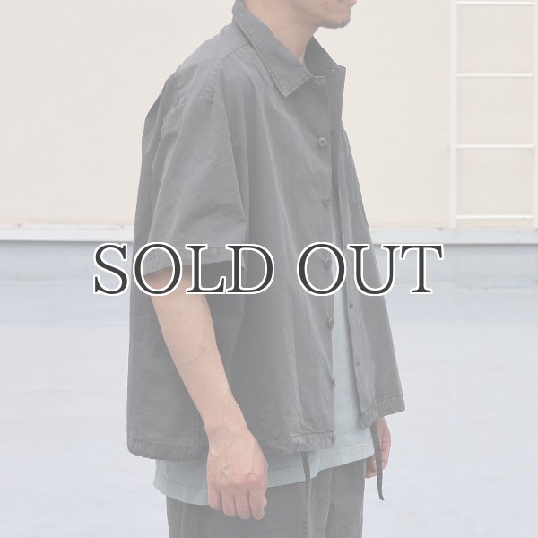 画像6: ピグメント 馬布 (ホースクロス) ドローコード バルーン オープンカラー ハーフスリーブシャツ / Audience (6)