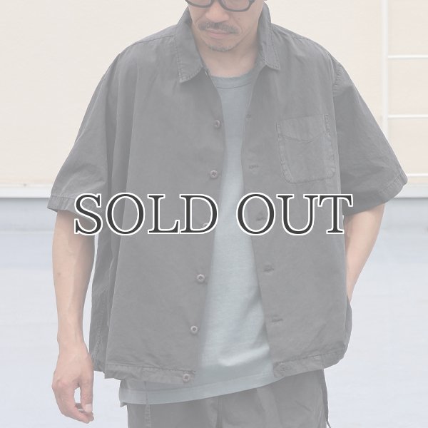 画像4: ピグメント 馬布 (ホースクロス) ドローコード バルーン オープンカラー ハーフスリーブシャツ / Audience (4)