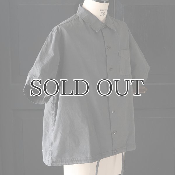 画像12: ピグメント 馬布 (ホースクロス) ドローコード バルーン オープンカラー ハーフスリーブシャツ / Audience (12)