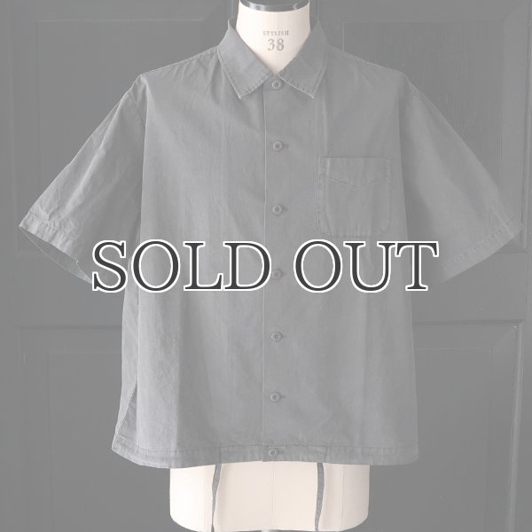 画像8: ピグメント 馬布 (ホースクロス) ドローコード バルーン オープンカラー ハーフスリーブシャツ / Audience (8)