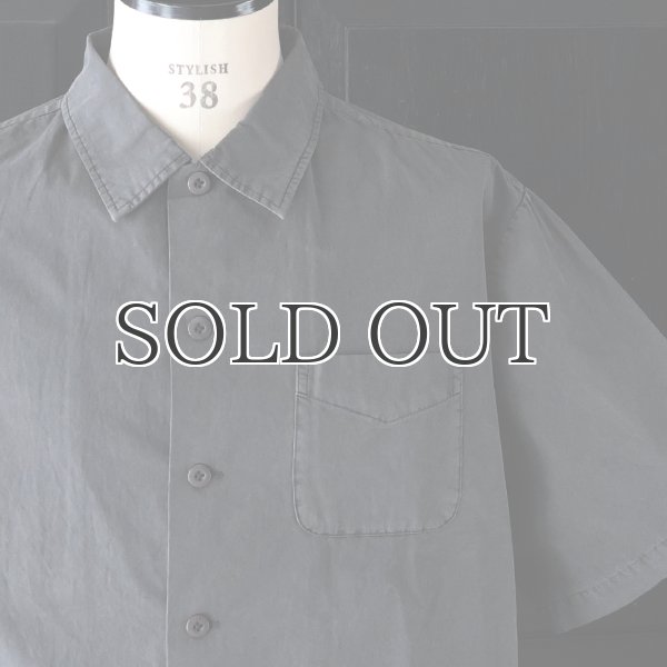 画像13: ピグメント 馬布 (ホースクロス) ドローコード バルーン オープンカラー ハーフスリーブシャツ / Audience (13)