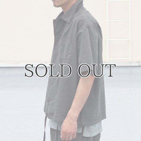 画像5: ピグメント 馬布 (ホースクロス) ドローコード バルーン オープンカラー ハーフスリーブシャツ / Audience (5)