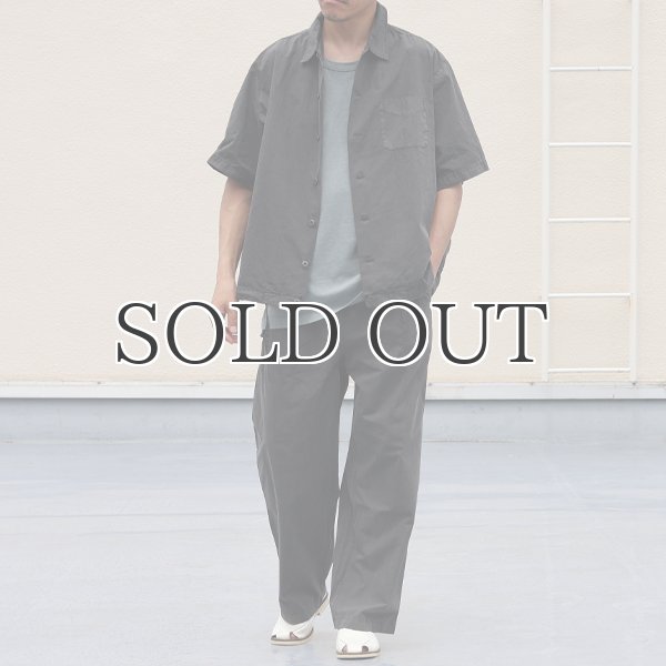 画像7: ピグメント 馬布 (ホースクロス) ドローコード バルーン オープンカラー ハーフスリーブシャツ / Audience (7)