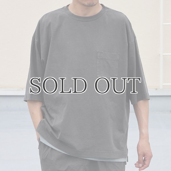 画像4: ピグメント 米綿（USAコットン）16/-天竺（8.45オンス）グラスポケ付き クルーネック ハーフスリーブ ボクシー Tシャツ / Audience (4)