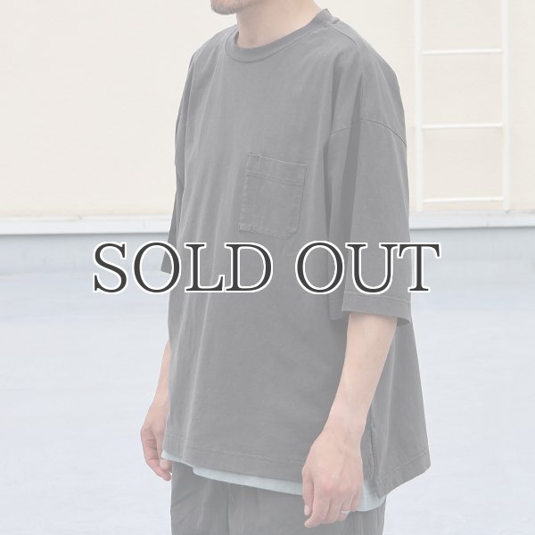 画像5: ピグメント 米綿（USAコットン）16/-天竺（8.45オンス）グラスポケ付き クルーネック ハーフスリーブ ボクシー Tシャツ / Audience (5)