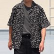 画像17: 「丹後」 ライトアムンゼン(梨地) 捺染 モノトーンフラワー “マシンプリント” オープンカラー ハーフスリーブシャツ【MADE IN JAPAN】『日本製』/ Upscape Audience (17)