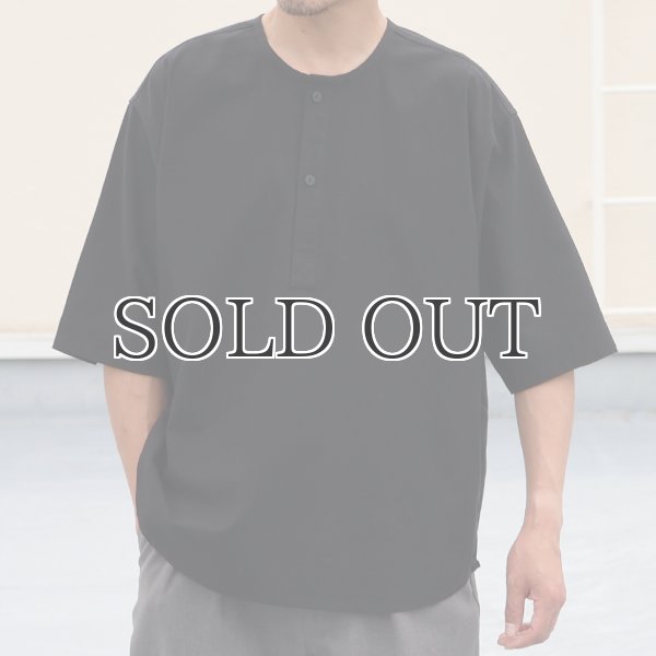 画像4: 綿麻ビンテージキャンバス スリーピング ヘンリー ハーフスリーブシャツ / Audience (4)