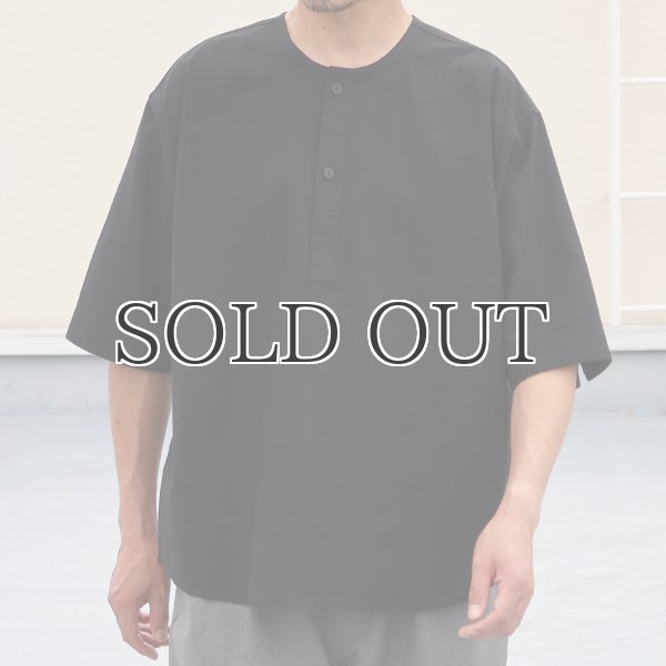 画像2: 綿麻ビンテージキャンバス スリーピング ヘンリー ハーフスリーブシャツ / Audience (2)