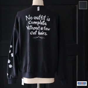 画像: JERZEES ジャージーズ(jz25f012) / "CAT HAIRS"OTHER-SIDE  クルーネック スウェット