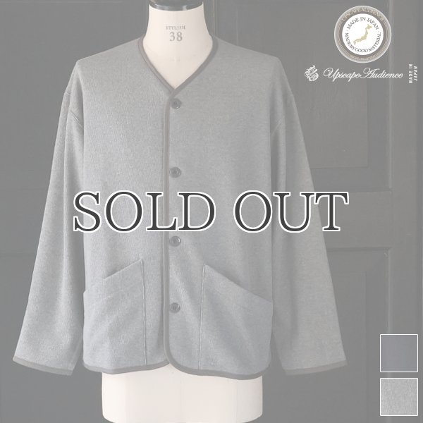 画像1: ボンバーヒート ハニカムサーマル ノーカラー ARMY ジャケット【MADE IN JAPAN】『日本製』 / Upscape Audience (1)