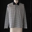 画像8: 透湿・UVカット「多機能COTTON」 引揃ハイゲージ天竺 & ボーダー (7オンス) ラグビーポロ 長袖 Tシャツ【MADE IN JAPAN】『日本製』/ Upscape Audience (8)