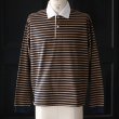 画像10: 透湿・UVカット「多機能COTTON」 引揃ハイゲージ天竺 & ボーダー (7オンス) ラグビーポロ 長袖 Tシャツ【MADE IN JAPAN】『日本製』/ Upscape Audience (10)
