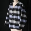 画像7: ECOLANA シャギーチェック ノーカラージャケット【MADE IN JAPAN】『日本製』【送料無料】 / Upscape Audience (7)