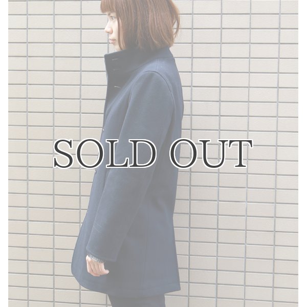 画像3: 840g ピュアウールメルトンレイズドネックコート［Lady's］ 【送料無料】 / Audience (3)