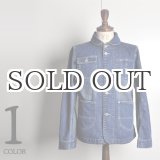 画像: ヴィンテージウォッシュ加工ショールカラーカバーオールデニムジャケット 【送料無料】 / Audience