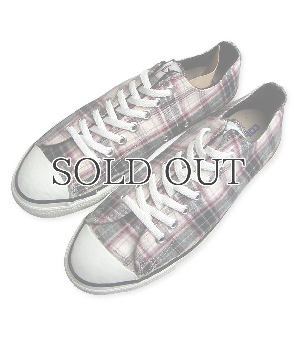 画像1: デッドストック コンバース オールスター（WHT/GREY/BURG SHADOW PLAID） (1)