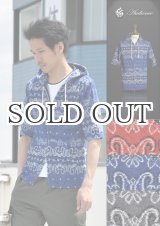 画像: バンダナパイルジャガード5分袖ダブルジップパーカー 【MADE IN JAPAN】 / Upscape Audience