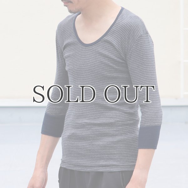 画像4: 別注USA製Uネック7分袖Tシャツ / Miller × Audience (4)