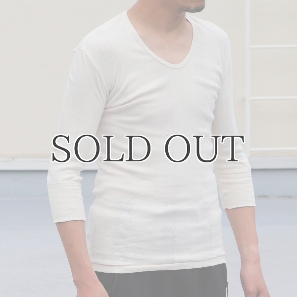 画像5: 別注USA製Uネック7分袖Tシャツ / Miller × Audience (5)