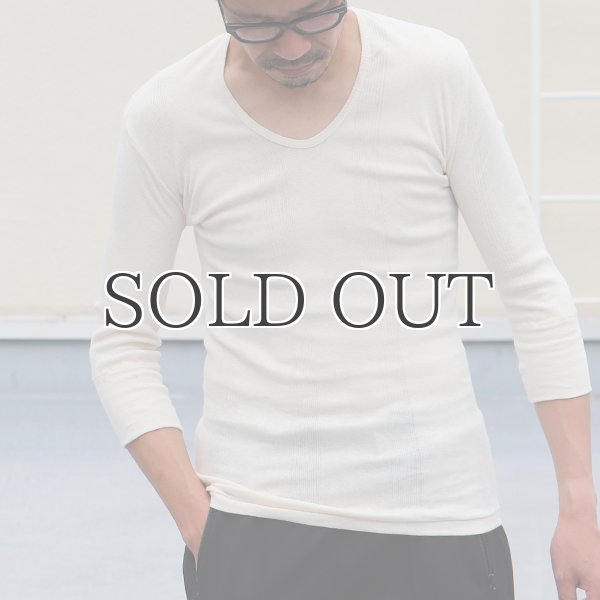 画像8: 別注USA製Uネック7分袖Tシャツ / Miller × Audience (8)