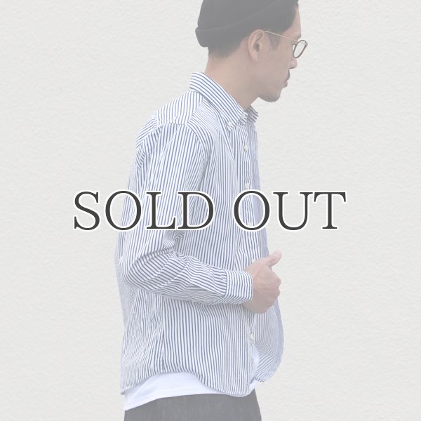 画像3: シャーリングボタンダウン長袖シャツ【MADE IN JAPAN】『日本製』/ Upscape Audience (3)