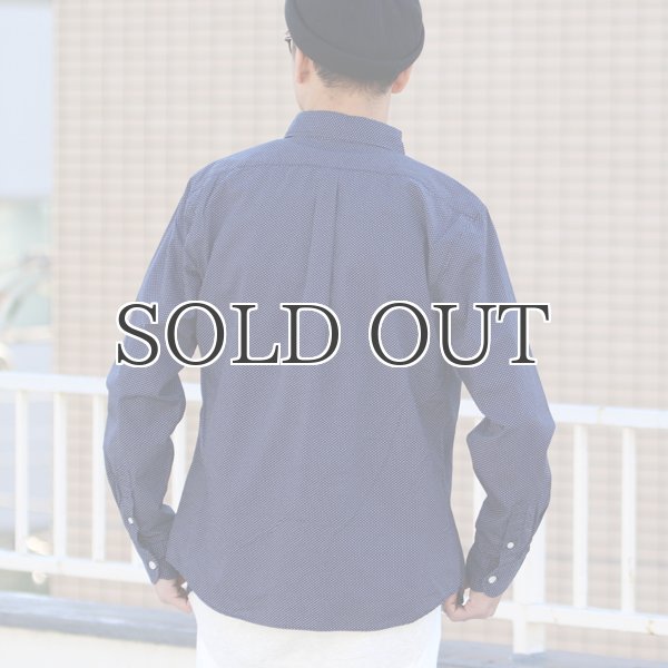 画像4: シャーリングボタンダウン長袖シャツ【MADE IN JAPAN】『日本製』/ Upscape Audience (4)