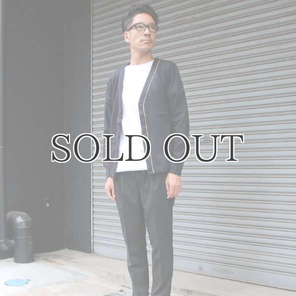 画像3: ヘンプコットン配色パイピングカタポケ長袖カーディガン / Audience (3)