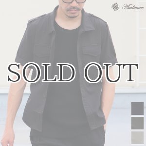 画像: 高密度硫化ツイルレイズドネック半袖シャツ / Audience