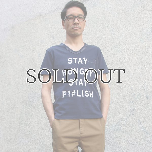 画像7: ラフィー天竺"STAY HUNGRAY"Vネックポケット付きカットソー【MADE IN JAPAN】 / Upscape Audience (7)