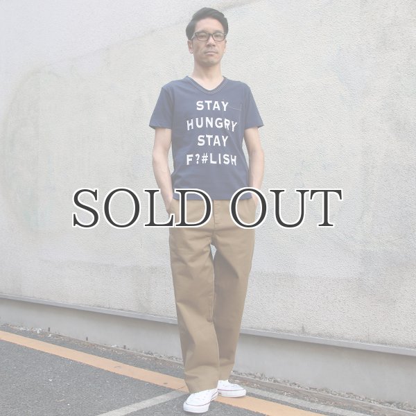 画像8: ラフィー天竺"STAY HUNGRAY"Vネックポケット付きカットソー【MADE IN JAPAN】 / Upscape Audience (8)