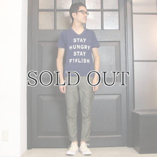 画像10: ラフィー天竺"STAY HUNGRAY"Vネックポケット付きカットソー【MADE IN JAPAN】 / Upscape Audience (10)