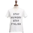 画像11: 【RE PRICE/価格改定】 ラフィー天竺"STAY HUNGRAY"Vネックポケット付きカットソー【MADE IN JAPAN】 / Upscape Audience (11)