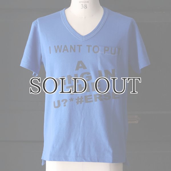 画像2: ラフィー天竺"WANT"Vネックポケット付きカットソー【MADE IN JAPAN】 / Upscape Audience (2)
