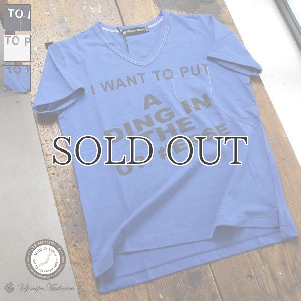 画像1: ラフィー天竺"WANT"Vネックポケット付きカットソー[Lady's]【MADE IN JAPAN】 / Upscape Audience (1)