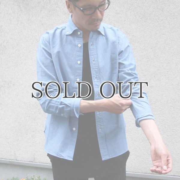 画像8: インディゴオックスフォードワイドスプレッドボタンダウン長袖シャツ【MADE IN JAPAN】『日本製』/ Upscape Audience (8)