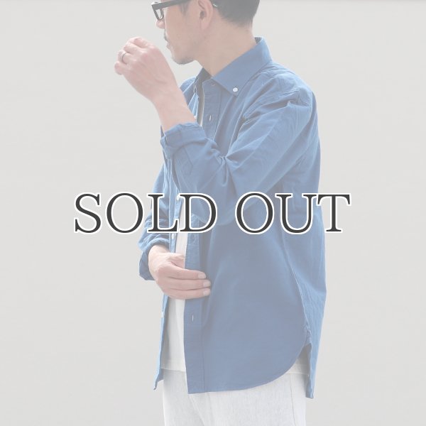 画像4: インディゴオックスフォードワイドスプレッドボタンダウン長袖シャツ【MADE IN JAPAN】『日本製』/ Upscape Audience (4)