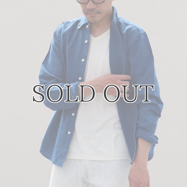 画像5: インディゴオックスフォードワイドスプレッドボタンダウン長袖シャツ【MADE IN JAPAN】『日本製』/ Upscape Audience (5)