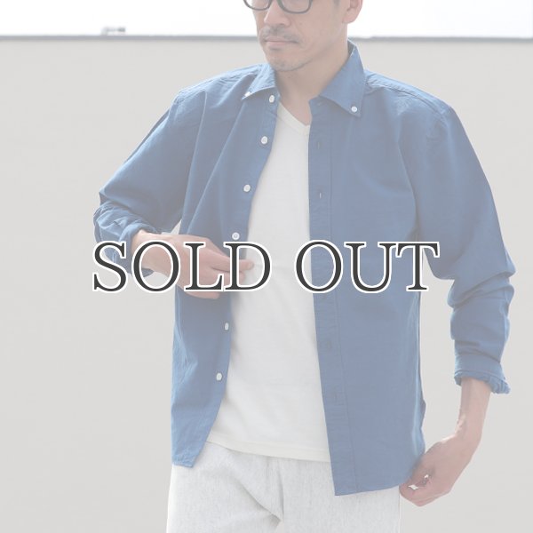 画像6: インディゴオックスフォードワイドスプレッドボタンダウン長袖シャツ【MADE IN JAPAN】『日本製』/ Upscape Audience (6)