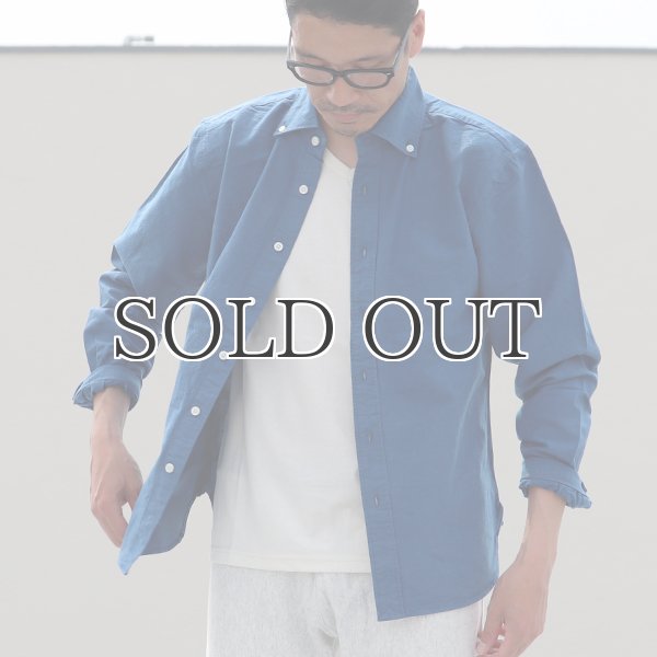 画像7: インディゴオックスフォードワイドスプレッドボタンダウン長袖シャツ【MADE IN JAPAN】『日本製』/ Upscape Audience (7)